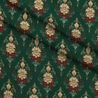 Crimson Boughs and Gold Pattern 13 Minky Fabric — plush minky folded close-up preview (mv-minky-v1:lying)