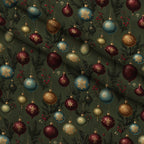 Crimson Boughs and Gold Pattern 15 Minky Fabric — plush minky folded close-up preview (mv-minky-v1:lying)