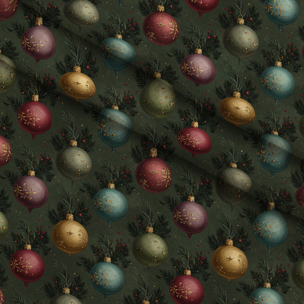 Crimson Boughs and Gold Pattern 16 Minky Fabric — plush minky folded close-up preview (mv-minky-v1:lying)