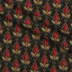 Crimson Boughs and Gold Pattern 19 Minky Fabric — plush minky folded close-up preview (mv-minky-v1:lying)