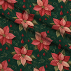Crimson Boughs and Gold Pattern 2 Minky Fabric — plush minky folded close-up preview (mv-minky-v1:lying)