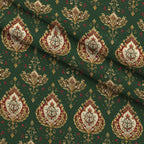 Crimson Boughs and Gold Pattern 20 Minky Fabric — plush minky folded close-up preview (mv-minky-v1:lying)