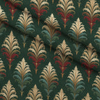 Crimson Boughs and Gold Pattern 22 Minky Fabric — plush minky folded close-up preview (mv-minky-v1:lying)