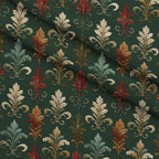 Crimson Boughs and Gold Pattern 23 Minky Fabric — plush minky folded close-up preview (mv-minky-v1:lying)