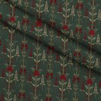 Crimson Boughs and Gold Pattern 24 Minky Fabric — plush minky folded close-up preview (mv-minky-v1:lying)