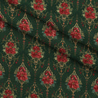 Crimson Boughs and Gold Pattern 26 Minky Fabric — plush minky folded close-up preview (mv-minky-v1:lying)