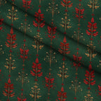Crimson Boughs and Gold Pattern 3 Minky Fabric — plush minky folded close-up preview (mv-minky-v1:lying)