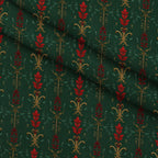 Crimson Boughs and Gold Pattern 4 Minky Fabric — plush minky folded close-up preview (mv-minky-v1:lying)