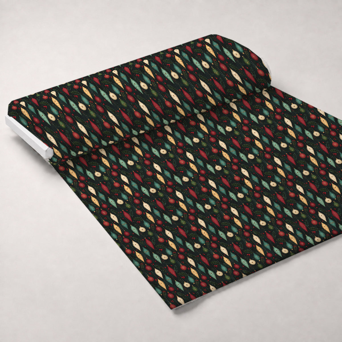 Crimson Boughs and Gold Pattern 5 Minky Fabric — plush minky unrolled bolt preview (mv-minky-v1:bolt)