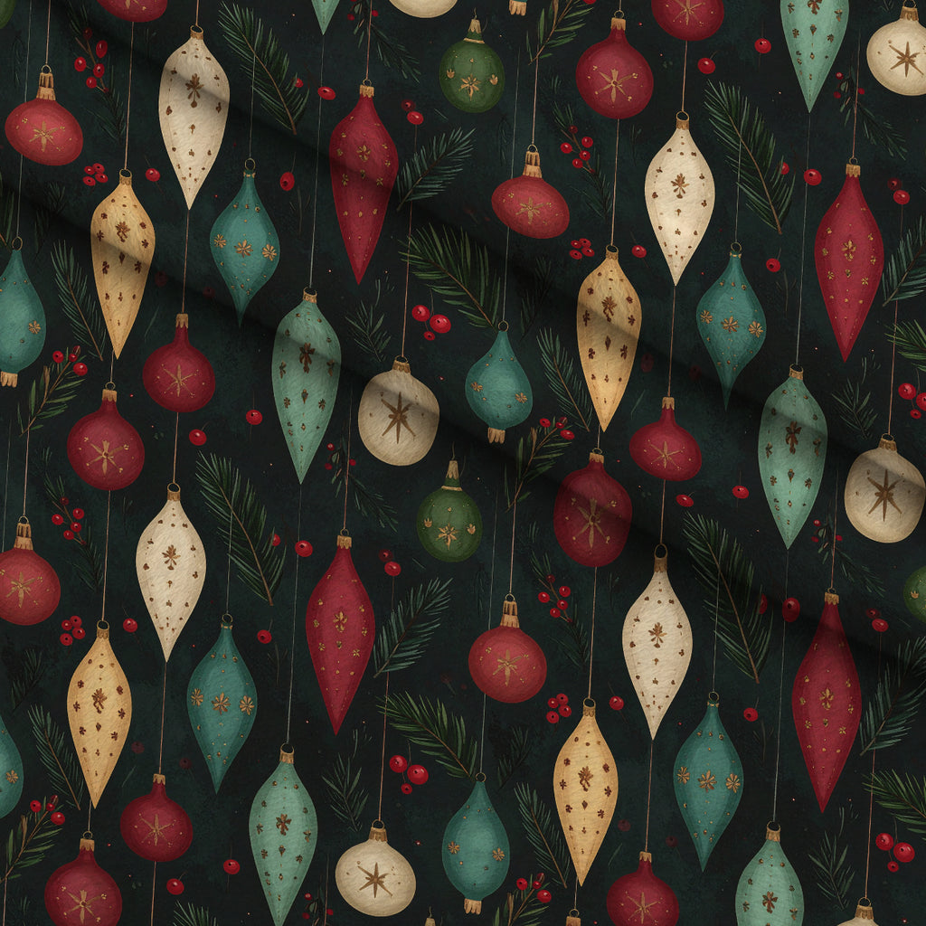 Crimson Boughs and Gold Pattern 5 Minky Fabric — plush minky folded close-up preview (mv-minky-v1:lying)
