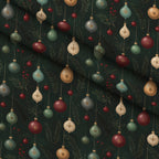 Crimson Boughs and Gold Pattern 6 Minky Fabric — plush minky folded close-up preview (mv-minky-v1:lying)