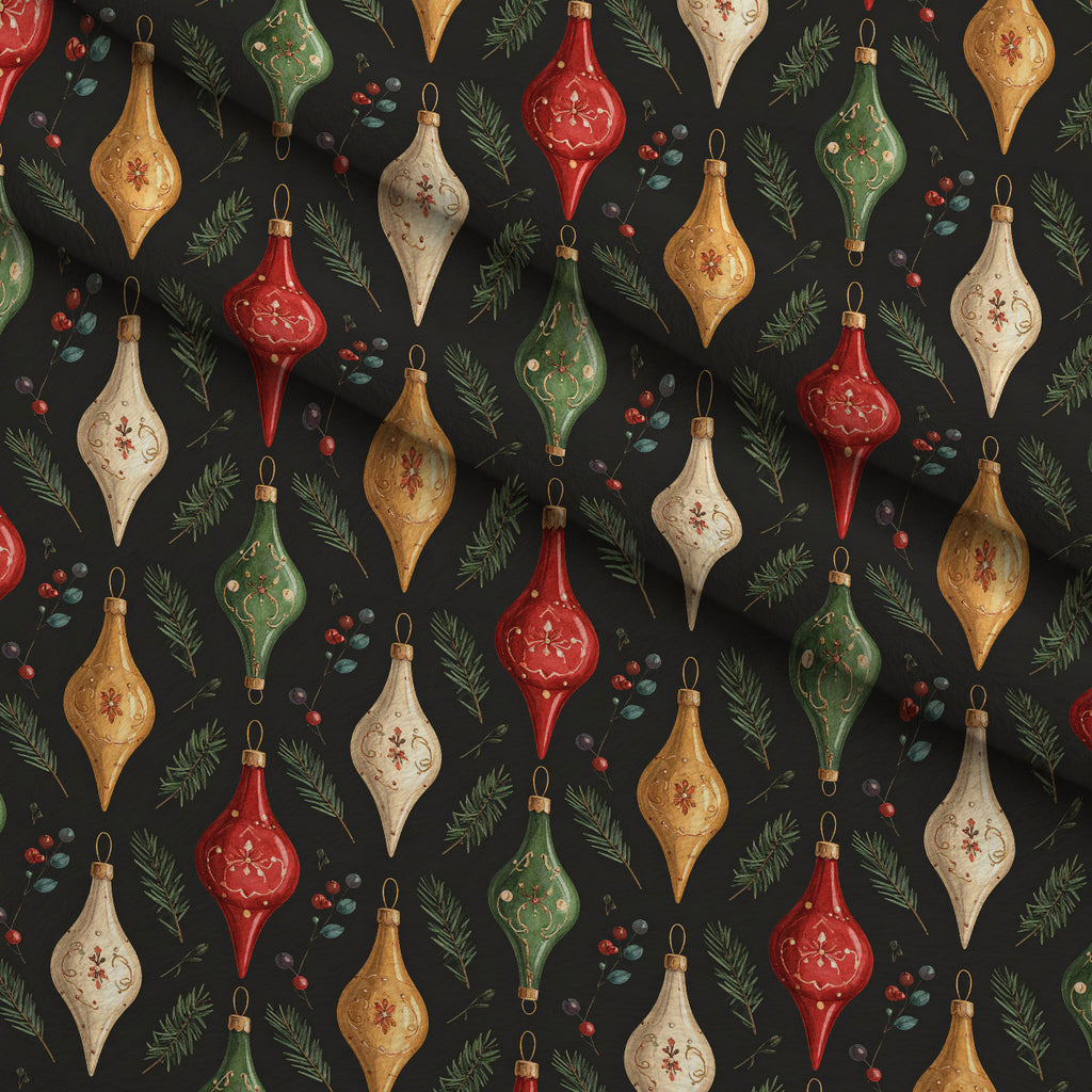 Crimson Boughs and Gold Pattern 7 Minky Fabric — plush minky folded close-up preview (mv-minky-v1:lying)