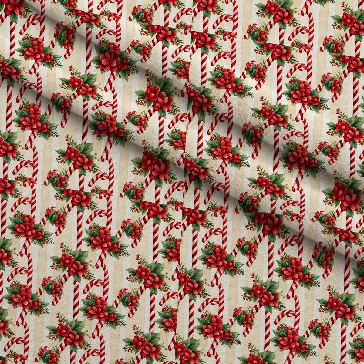 Crimson Christmas Cheer Pattern 1 Minky Fabric — plush minky folded close-up preview (mv-minky-v1:lying)