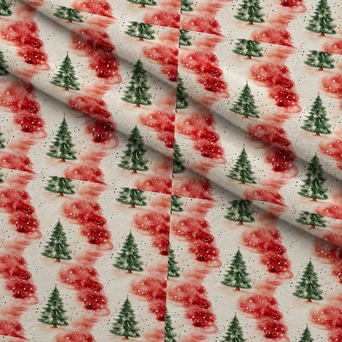 Crimson Christmas Cheer Pattern 3 Minky Fabric — plush minky folded close-up preview (mv-minky-v1:lying)