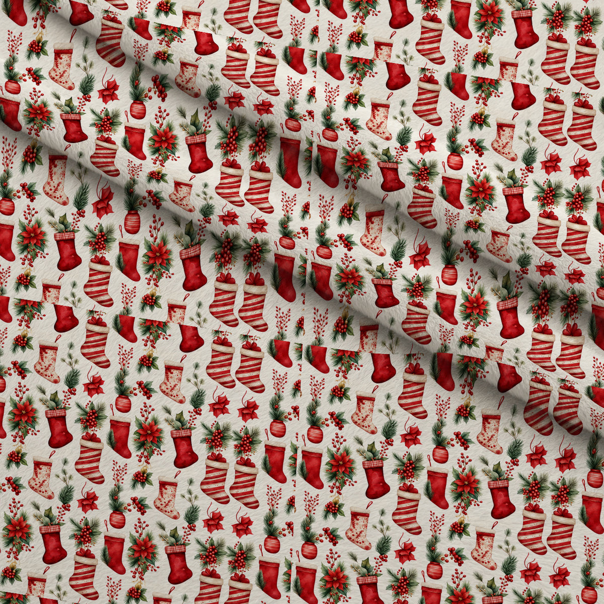Crimson Christmas Cheer Pattern 7 Minky Fabric — plush minky folded close-up preview (mv-minky-v1:lying)
