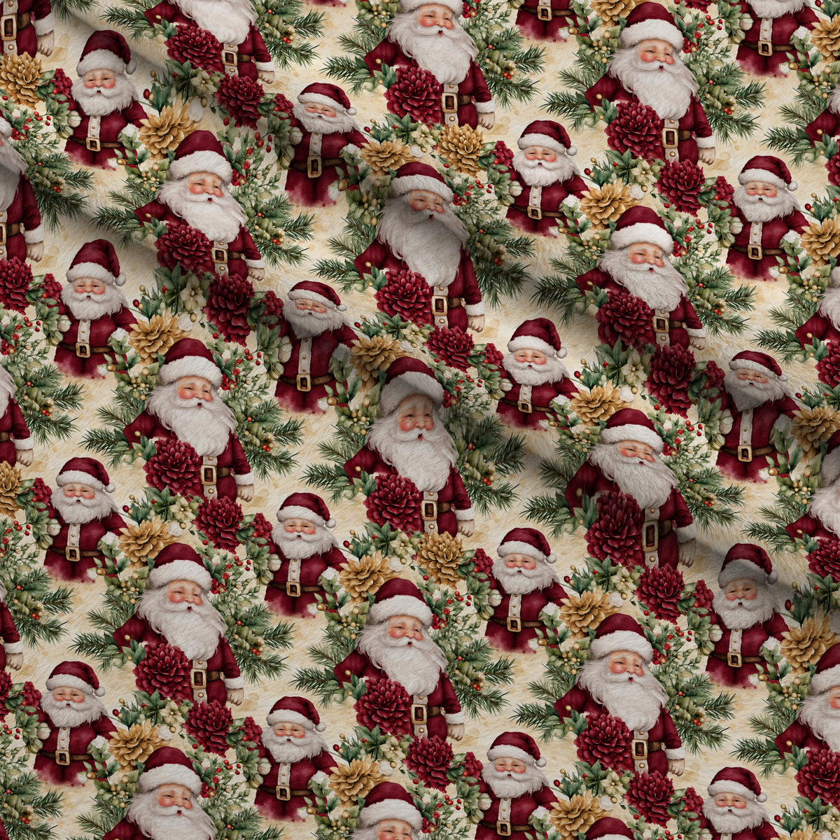 Crimson Hearth Christmas Pattern 1 Minky Fabric — plush minky folded close-up preview (mv-minky-v1:lying)