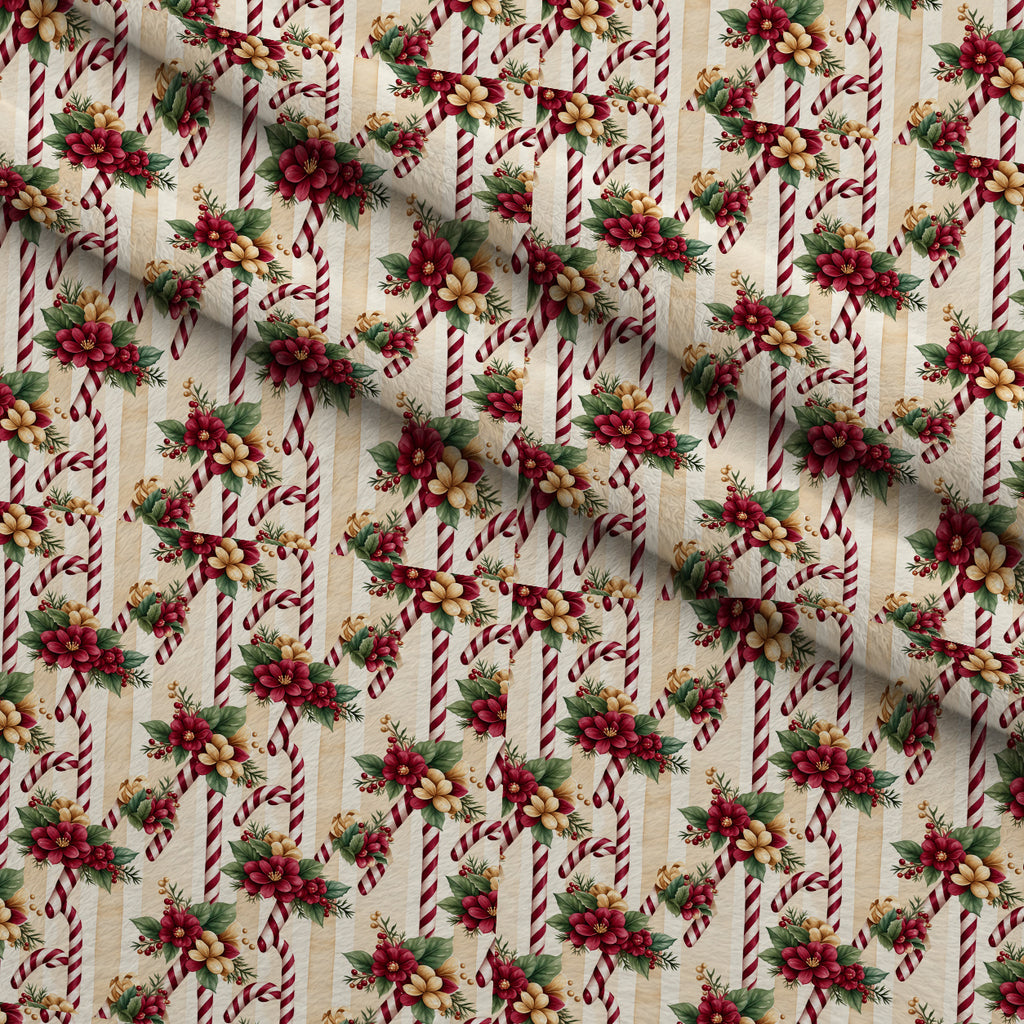 Crimson Hearth Christmas Pattern 2 Minky Fabric — plush minky folded close-up preview (mv-minky-v1:lying)