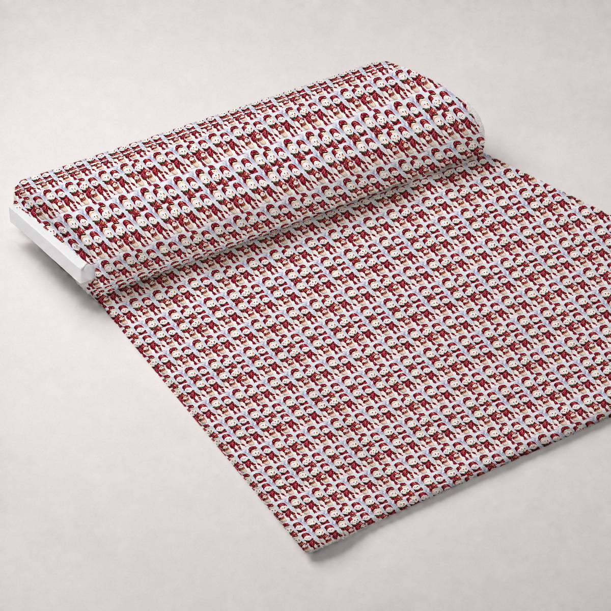 Crimson Hearth Christmas Pattern 6 Minky Fabric — plush minky unrolled bolt preview (mv-minky-v1:bolt)