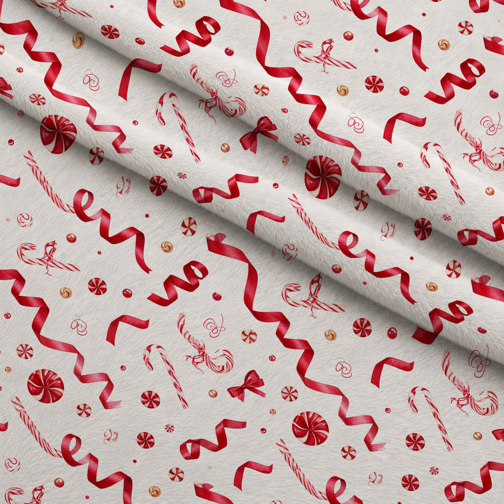 Crimson Holiday Whimsy Pattern 1 Minky Fabric — plush minky folded close-up preview (mv-minky-v1:lying)