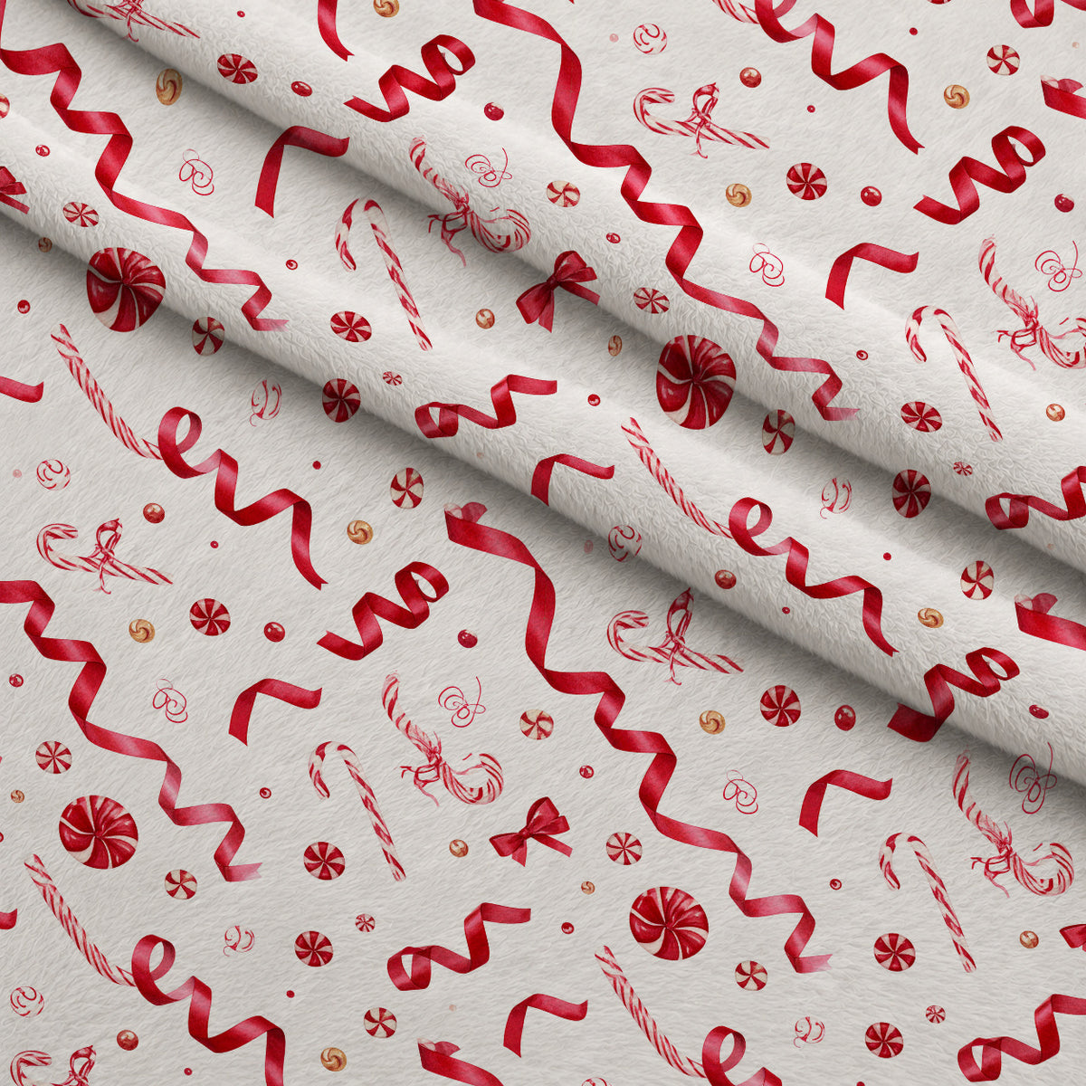 Crimson Holiday Whimsy Pattern 1 Minky Fabric — plush minky folded close-up preview (mv-minky-v1:lying)