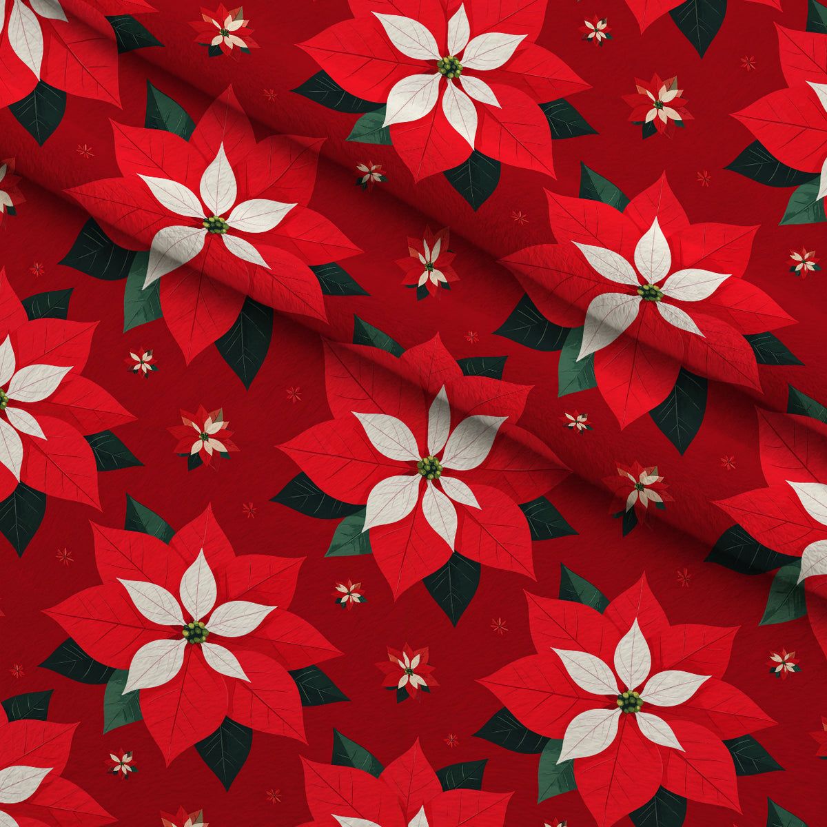 Crimson Holiday Whimsy Pattern 10 Minky Fabric — plush minky folded close-up preview (mv-minky-v1:lying)