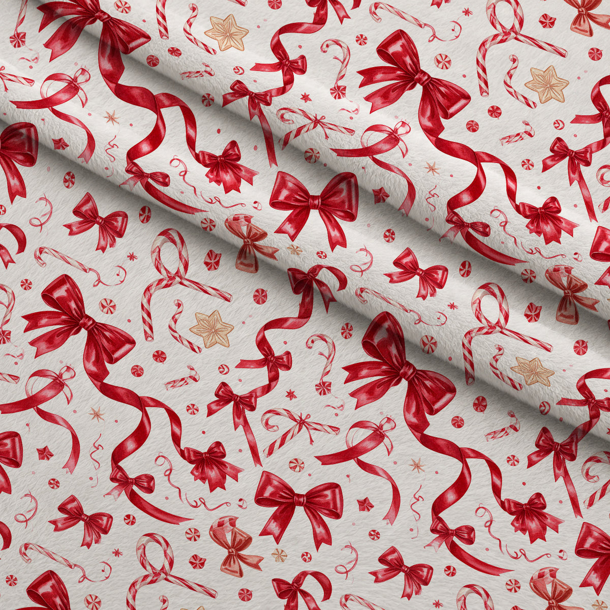 Crimson Holiday Whimsy Pattern 2 Minky Fabric — plush minky folded close-up preview (mv-minky-v1:lying)