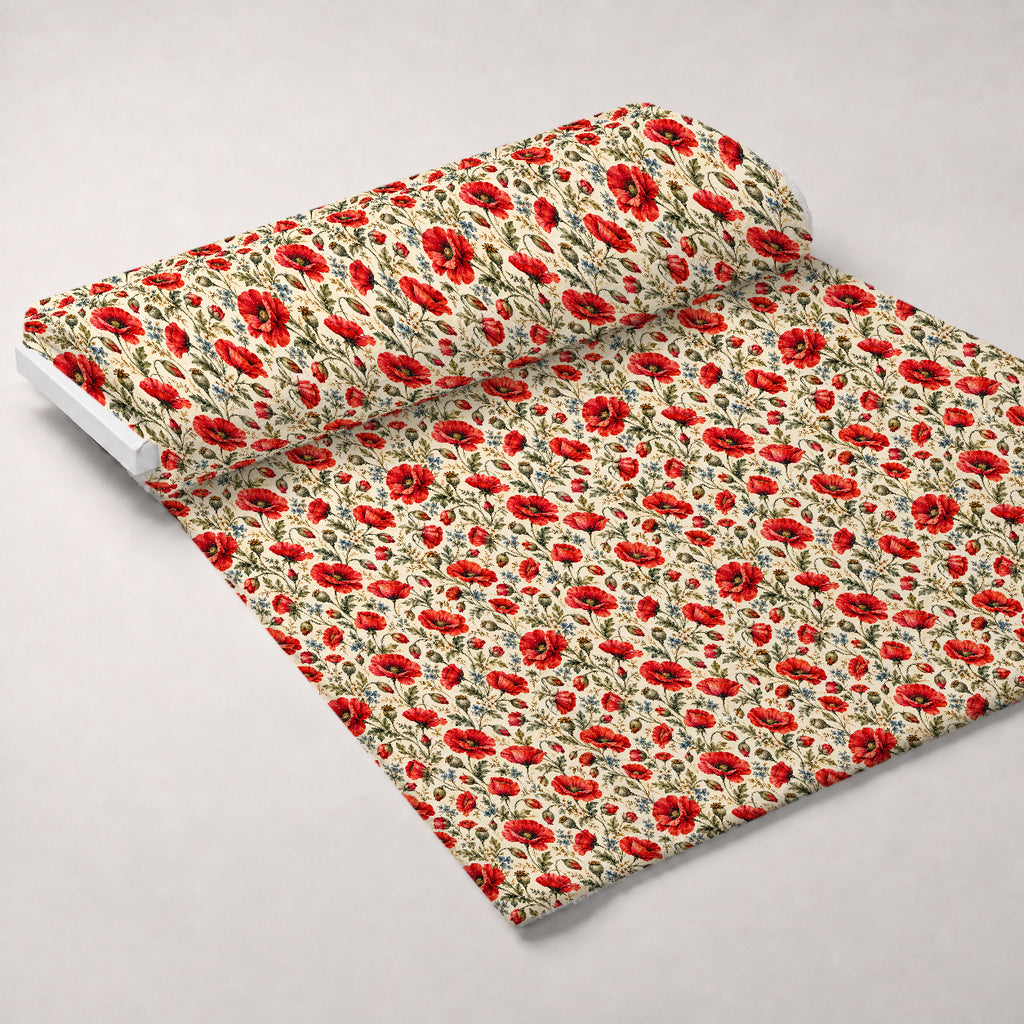 Crimson Poppy Post Pattern 10 Minky Fabric — plush minky unrolled bolt preview (mv-minky-v1:bolt)