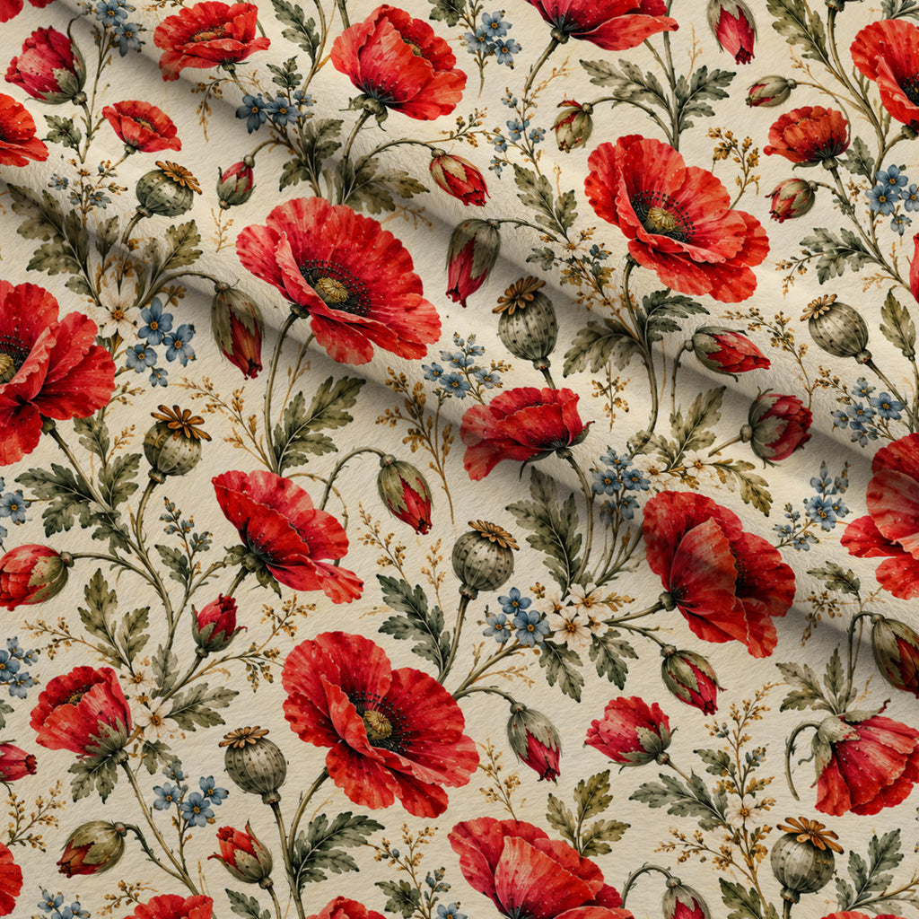 Crimson Poppy Post Pattern 10 Minky Fabric — plush minky folded close-up preview (mv-minky-v1:lying)