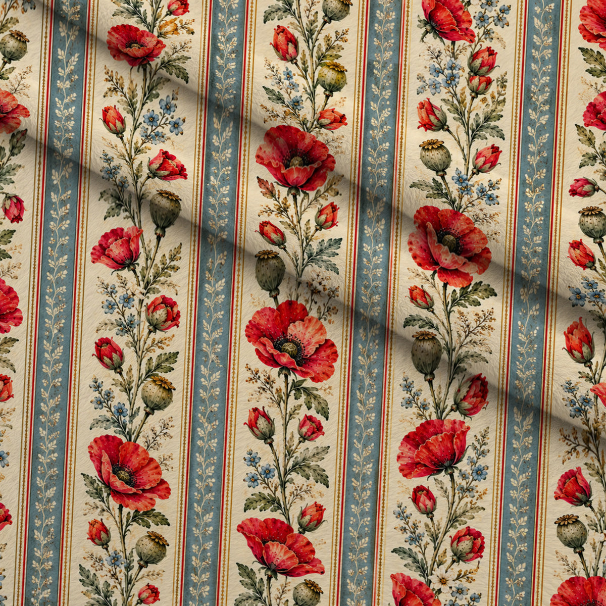 Crimson Poppy Post Pattern 2 Minky Fabric — plush minky folded close-up preview (mv-minky-v1:lying)