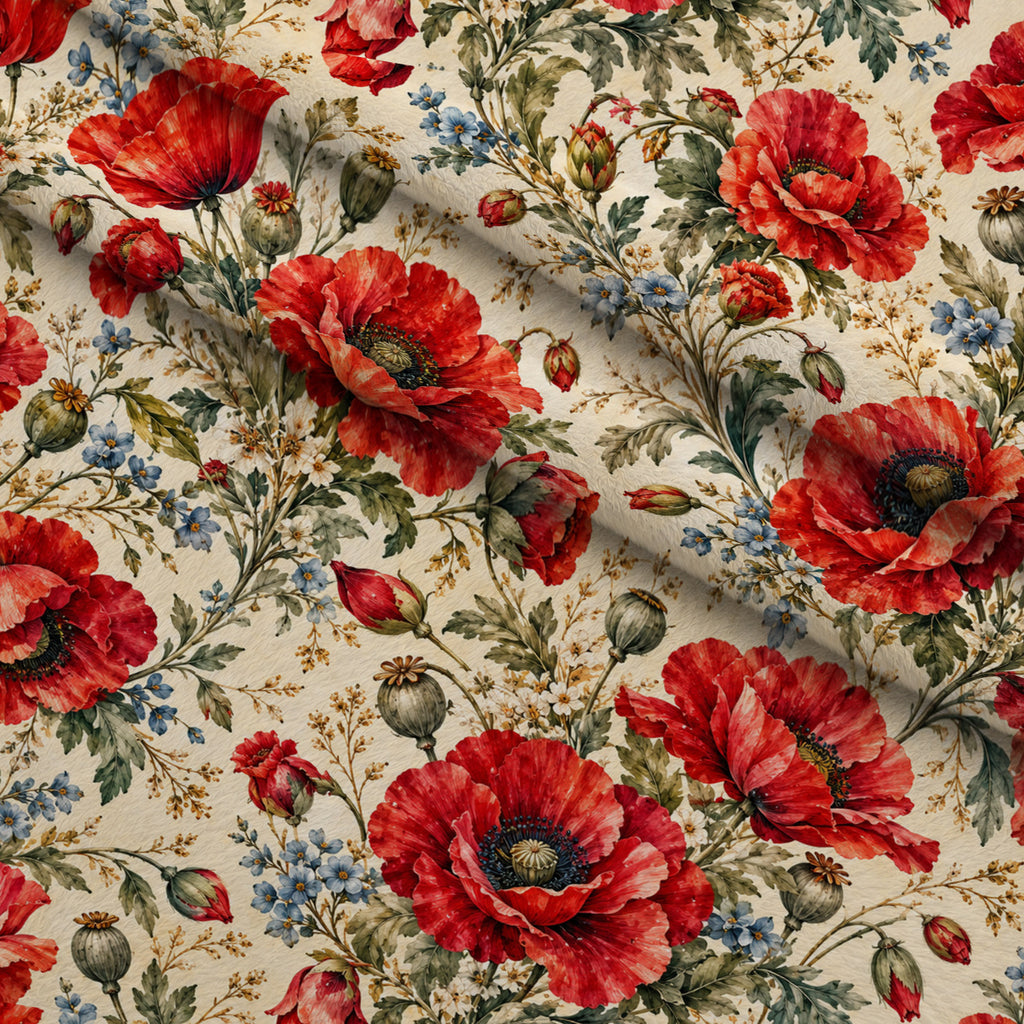 Crimson Poppy Post Pattern 3 Minky Fabric — plush minky folded close-up preview (mv-minky-v1:lying)