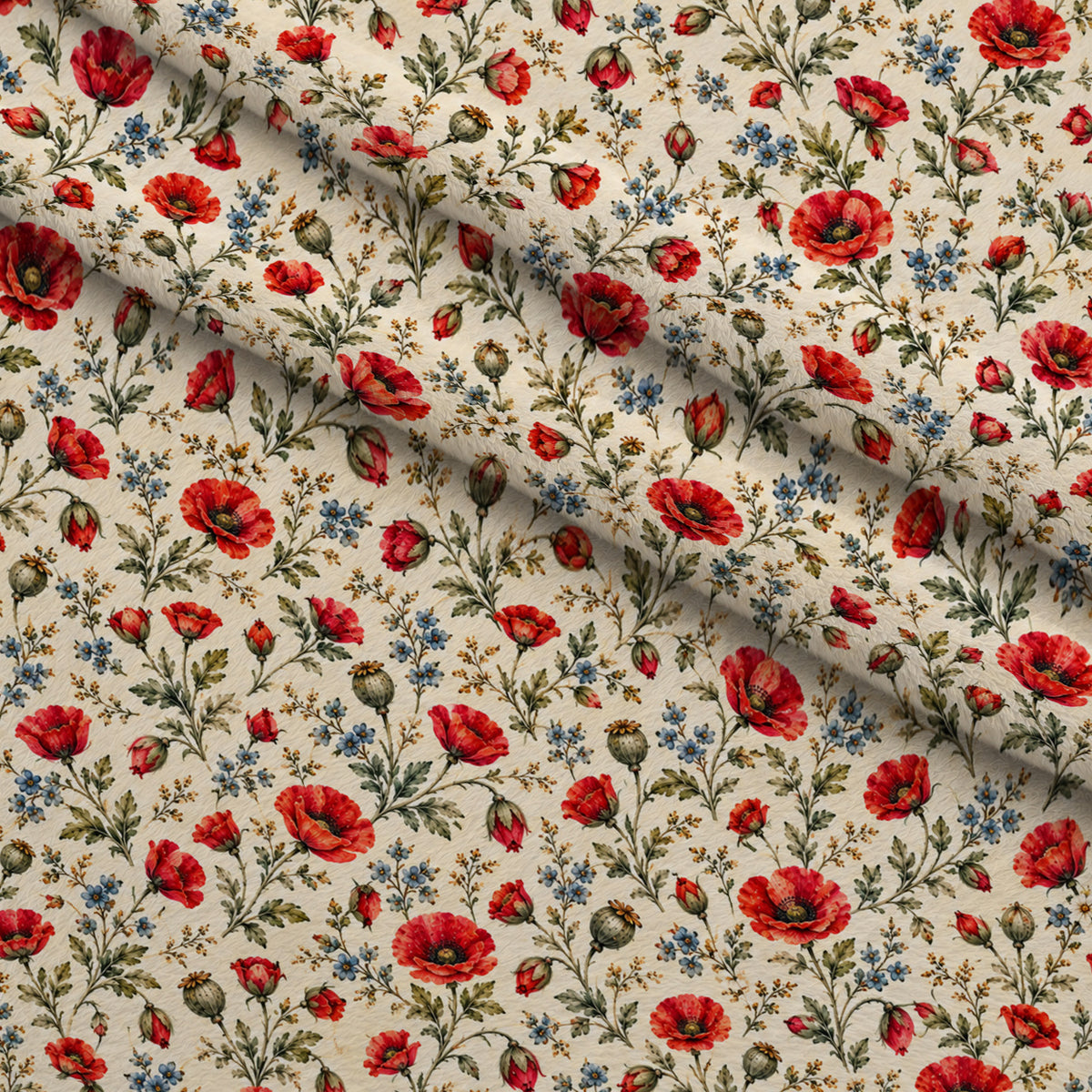 Crimson Poppy Post Pattern 4 Minky Fabric — plush minky folded close-up preview (mv-minky-v1:lying)