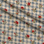 Crimson Poppy Post Pattern 5 Minky Fabric — plush minky folded close-up preview (mv-minky-v1:lying)