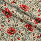 Crimson Poppy Post Pattern 8 Minky Fabric — plush minky folded close-up preview (mv-minky-v1:lying)
