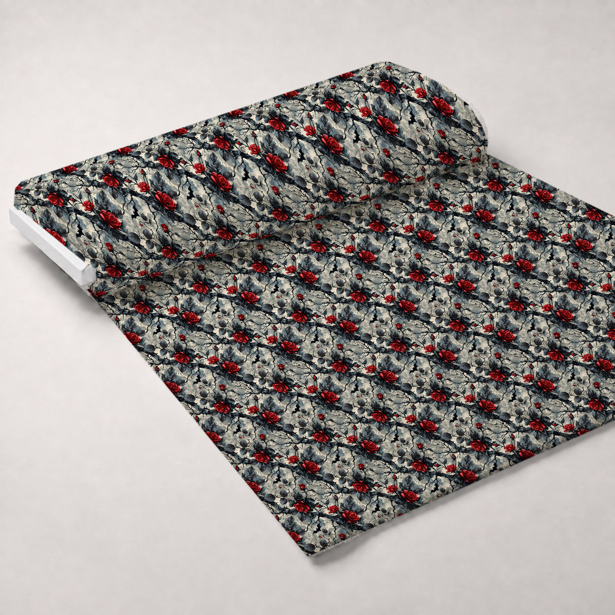 Crimson Thorns Pattern 9 Minky Fabric — plush minky unrolled bolt preview (mv-minky-v1:bolt)