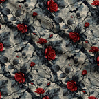 Crimson Thorns Pattern 9 Minky Fabric — plush minky folded close-up preview (mv-minky-v1:lying)