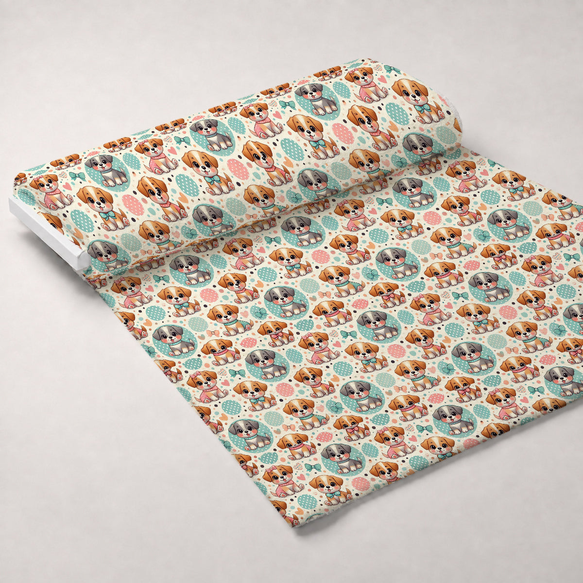 Cubist Canines Pattern 11 Minky Fabric — plush minky unrolled bolt preview (mv-minky-v1:bolt)