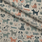 Cubist Canines Pattern 13 Minky Fabric — plush minky folded close-up preview (mv-minky-v1:lying)