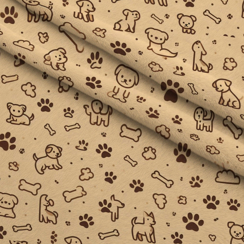 Cubist Canines Pattern 16 Minky Fabric — plush minky folded close-up preview (mv-minky-v1:lying)