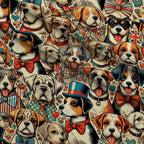 Cubist Canines Pattern 17 Minky Fabric — plush minky folded close-up preview (mv-minky-v1:lying)