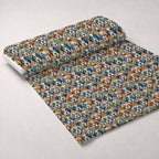 Cubist Canines Pattern 2 Minky Fabric — plush minky unrolled bolt preview (mv-minky-v1:bolt)
