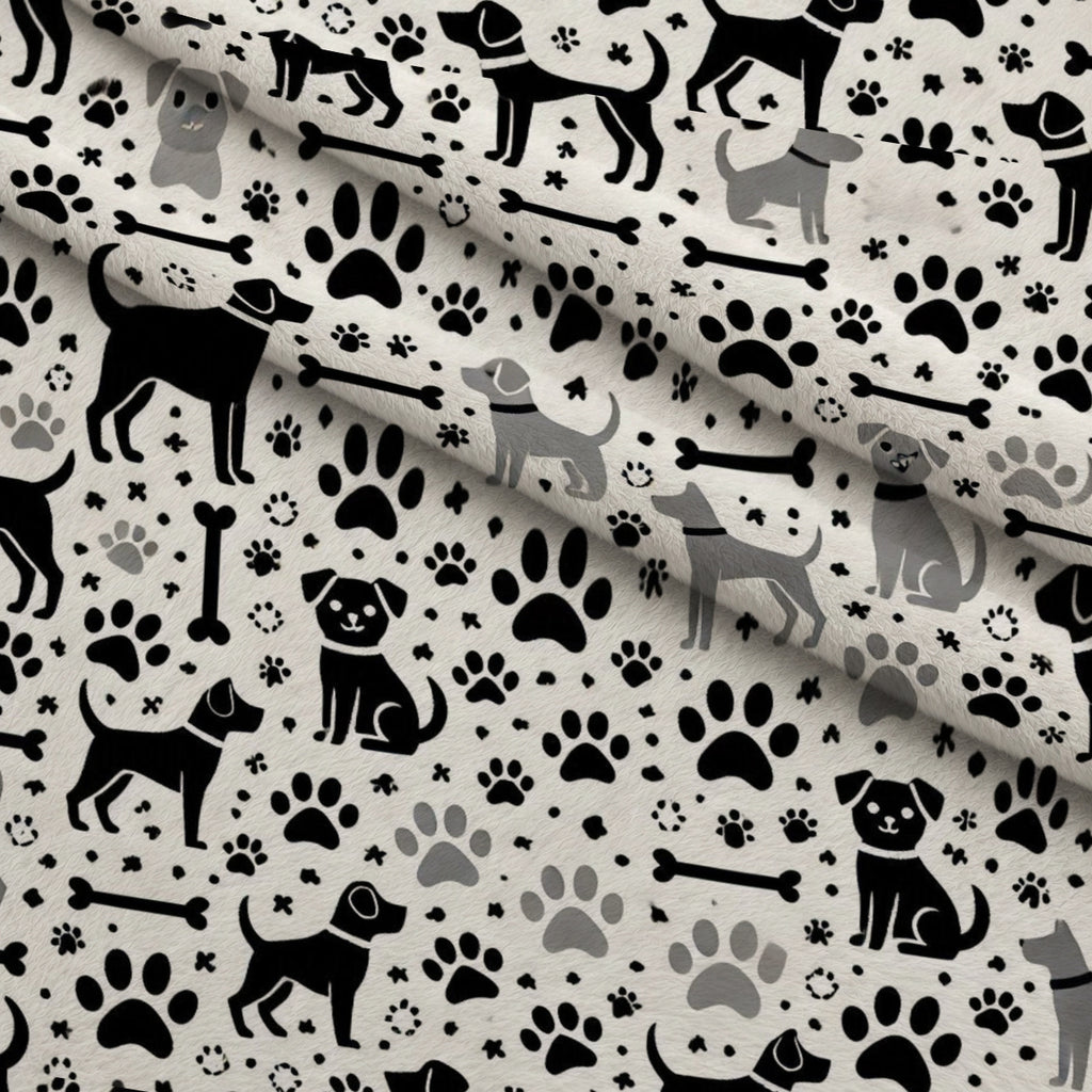 Cubist Canines Pattern 20 Minky Fabric — plush minky folded close-up preview (mv-minky-v1:lying)