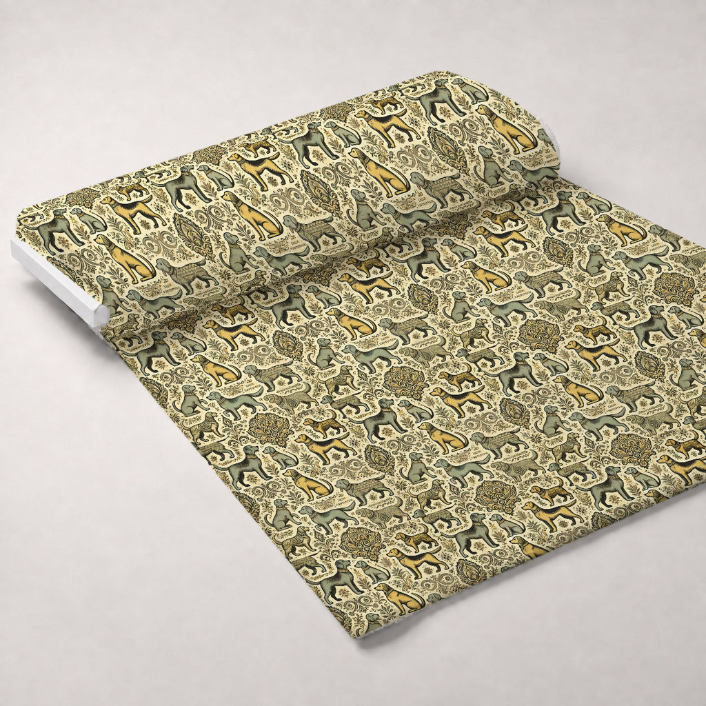 Cubist Canines Pattern 24 Minky Fabric — plush minky unrolled bolt preview (mv-minky-v1:bolt)