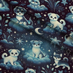 Cubist Canines Pattern 28 Minky Fabric — plush minky folded close-up preview (mv-minky-v1:lying)