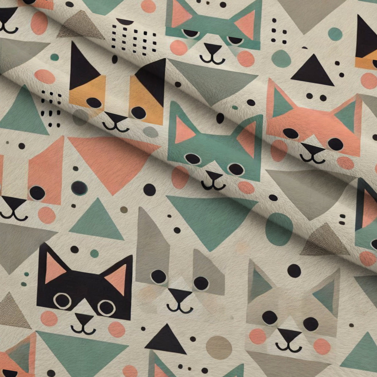 Cubist Canines Pattern 31 Minky Fabric — plush minky folded close-up preview (mv-minky-v1:lying)