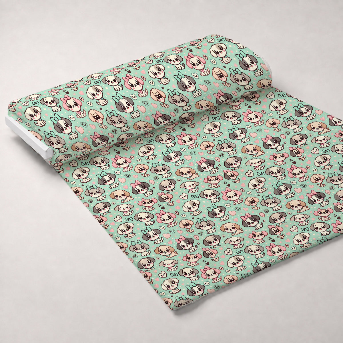 Cubist Canines Pattern 33 Minky Fabric — plush minky unrolled bolt preview (mv-minky-v1:bolt)