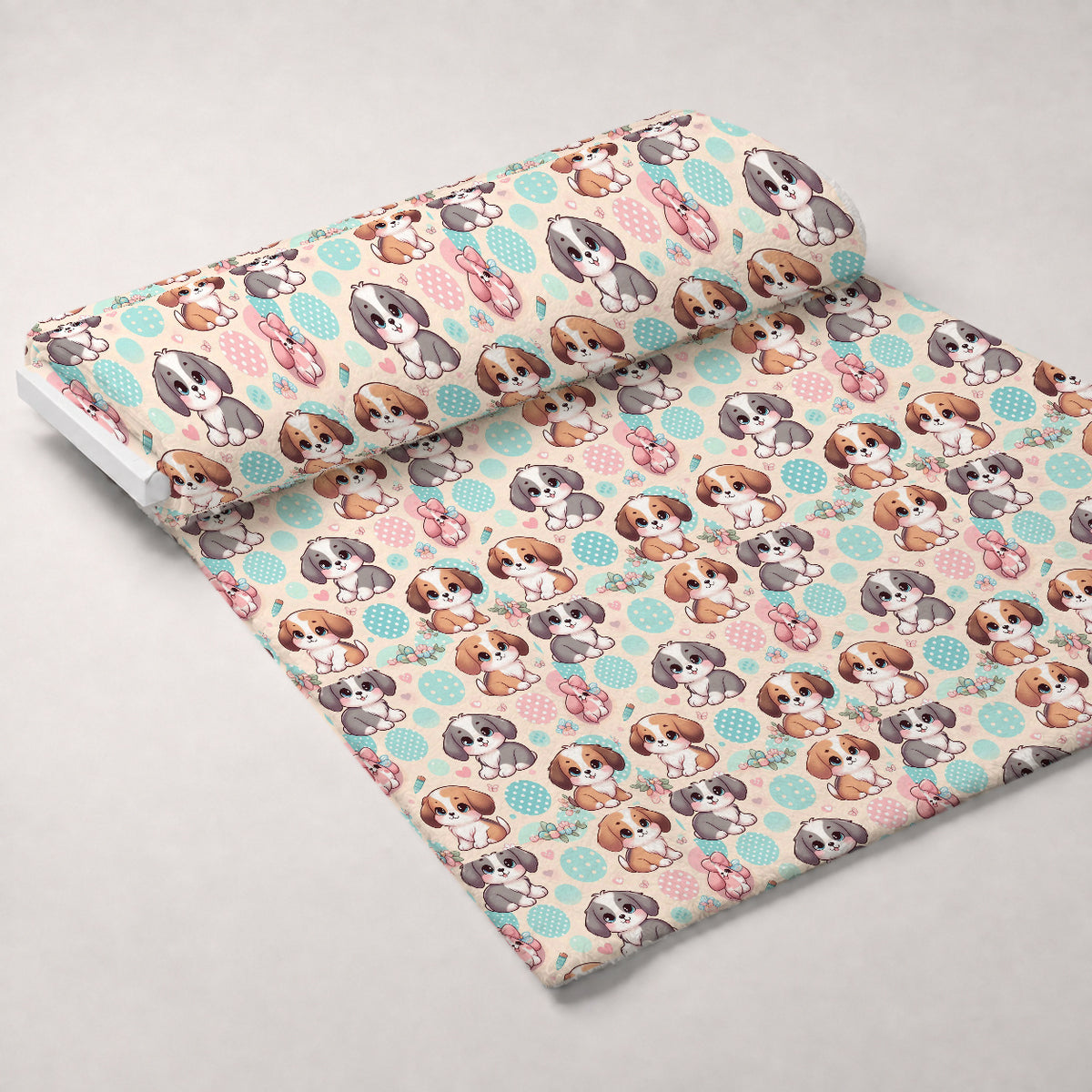 Cubist Canines Pattern 7 Minky Fabric — plush minky unrolled bolt preview (mv-minky-v1:bolt)