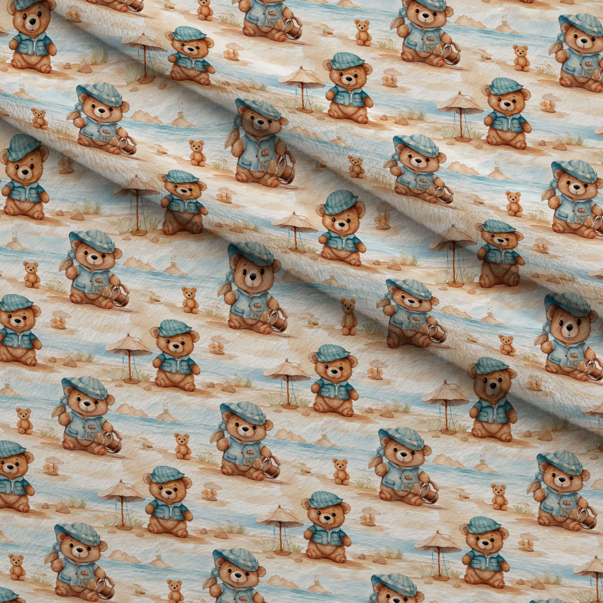 Cuddly Cubs Pattern 5 Minky Fabric — plush minky folded close-up preview (mv-minky-v1:lying)