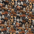Cute Cartoon Dogs Minky Fabric — plush minky folded close-up preview (mv-minky-v1:lying)