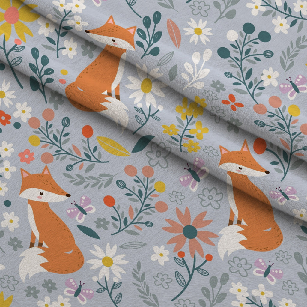 Daisy Den Pattern 1 Minky Fabric — plush minky folded close-up preview (mv-minky-v1:lying)