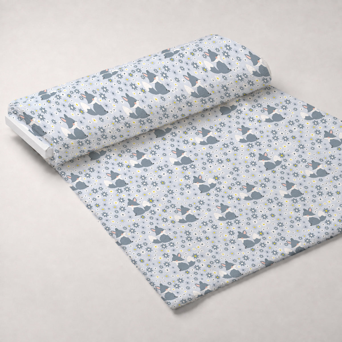 Daisy Den Pattern 2 Minky Fabric — plush minky unrolled bolt preview (mv-minky-v1:bolt)